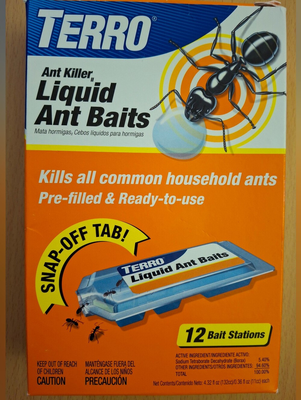 TERRO Liquid Ant Killer Bait Stations Ready-to-Use Pre-Filled 12ct T300B